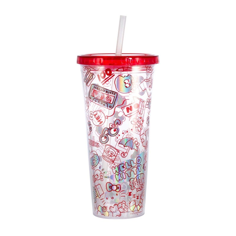 Seven20 Hello Kitty Doodles 22oz Carnival Cup with Straw & Lid - Image 1